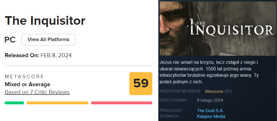 Cross News - The Inquisitor (recenzje na MC/Steam)